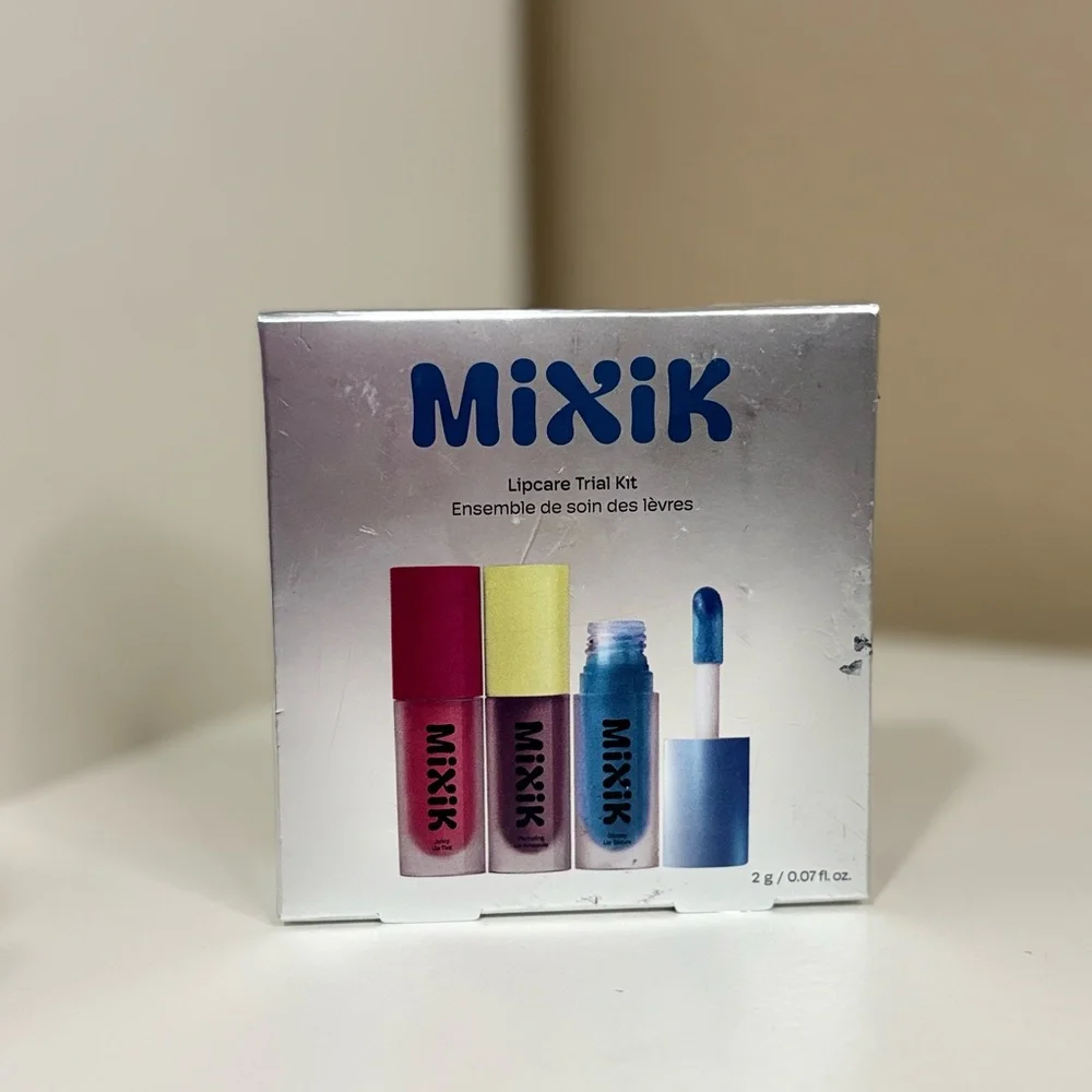 MiXiK Lipcare Trial Kit 3 Mini Lip Gloss Tint Plumping Serum Set